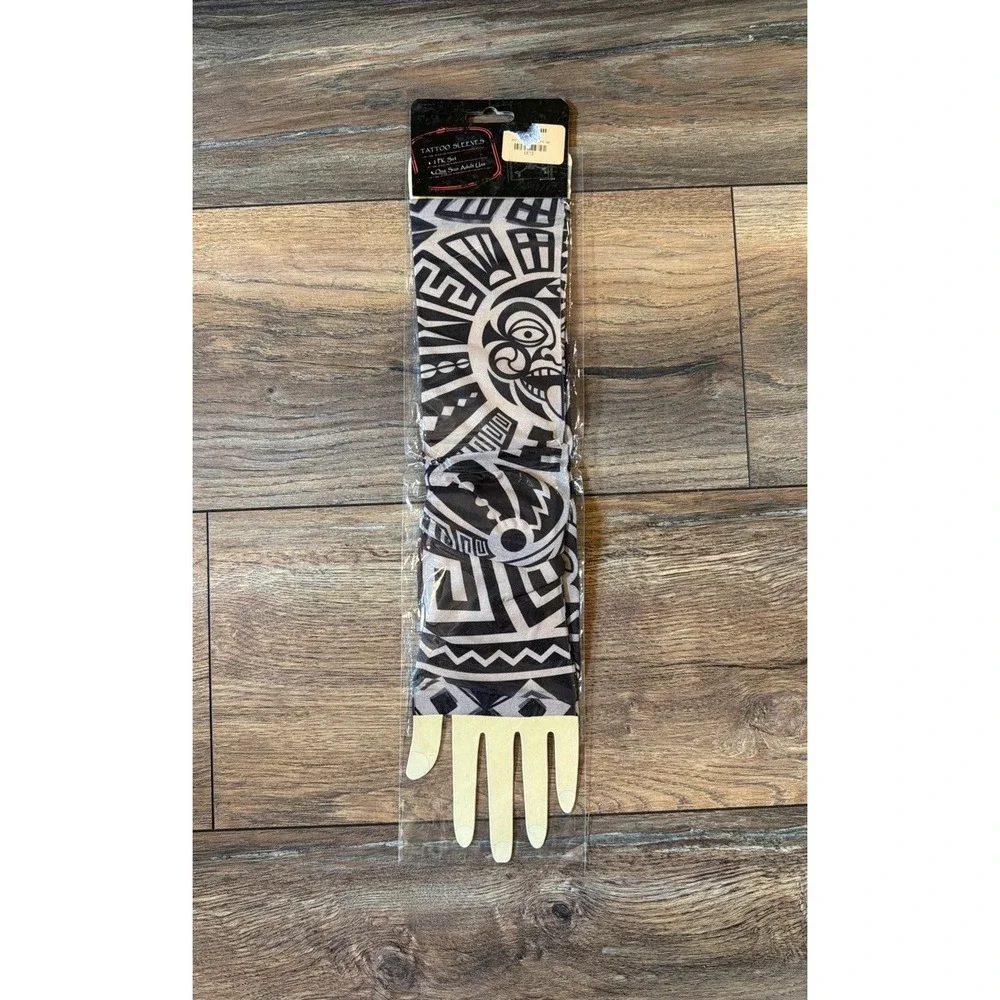 New Adult Tribal Tattoo Sleeves Fake Arm Tattoos Halloween Costume Cosplay Y2K